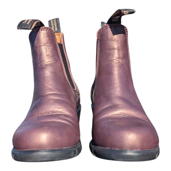 Blundstone Womens Chelsea Boots Shiraz Metallic Bronze Leather Size 7 Minimalist - Picture 3 of 11
